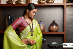 buy beautiful yellow color banarasi jacquard saree online - Joshindia
