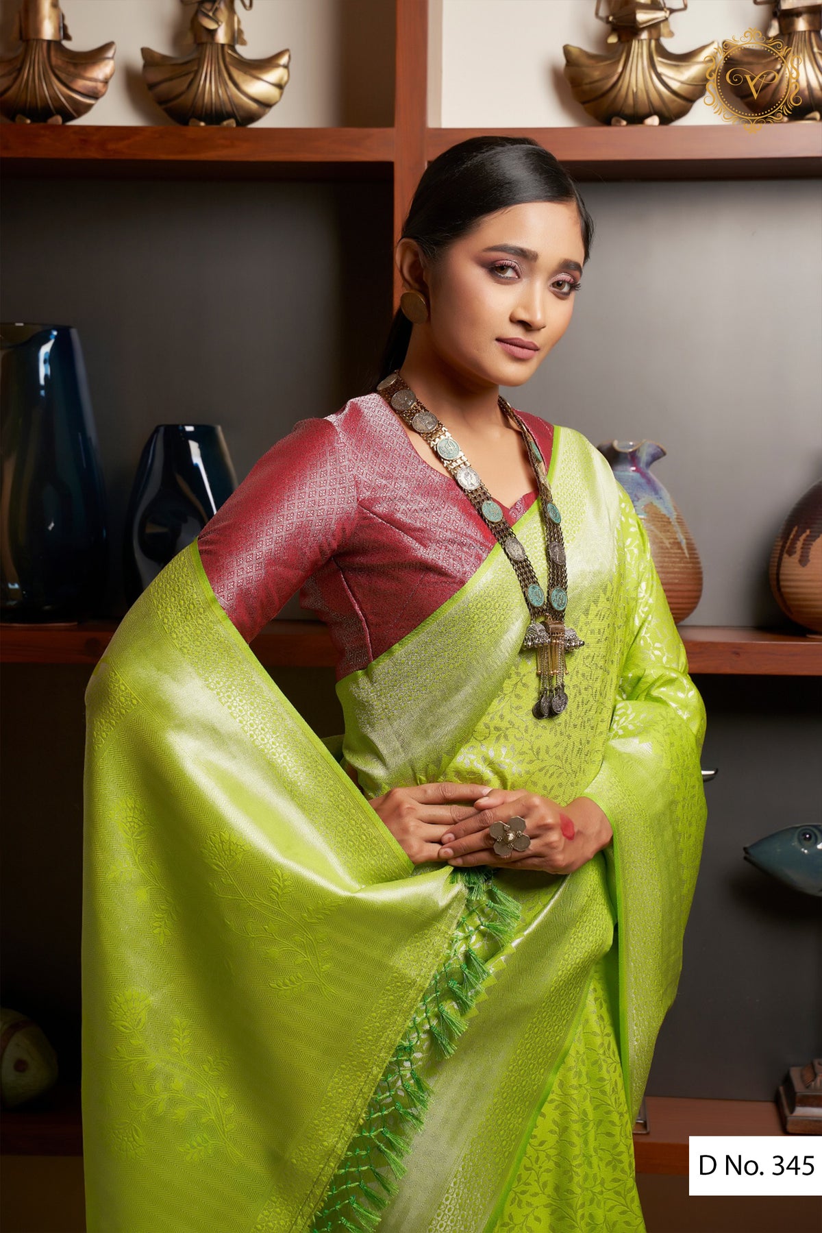 buy beautiful yellow color banarasi jacquard saree online - Joshindia