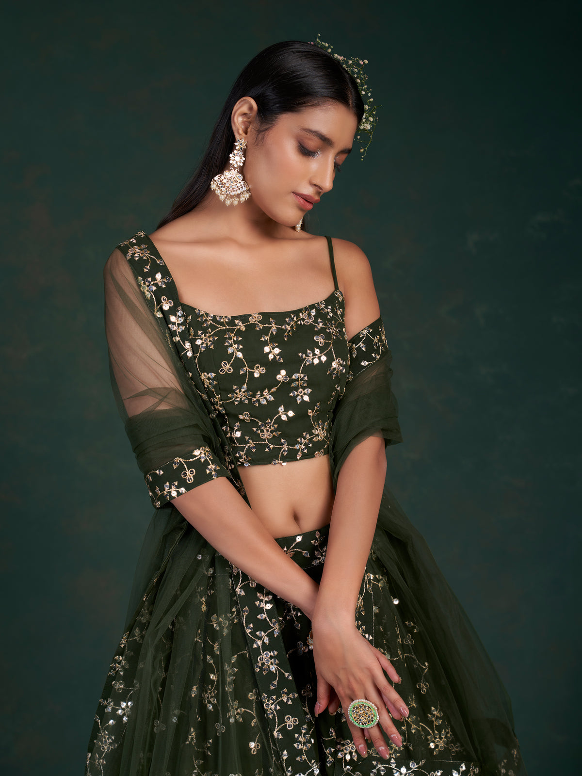 Dazzling Green Color Designer Lehenga Choli Buy Now - Joshindia