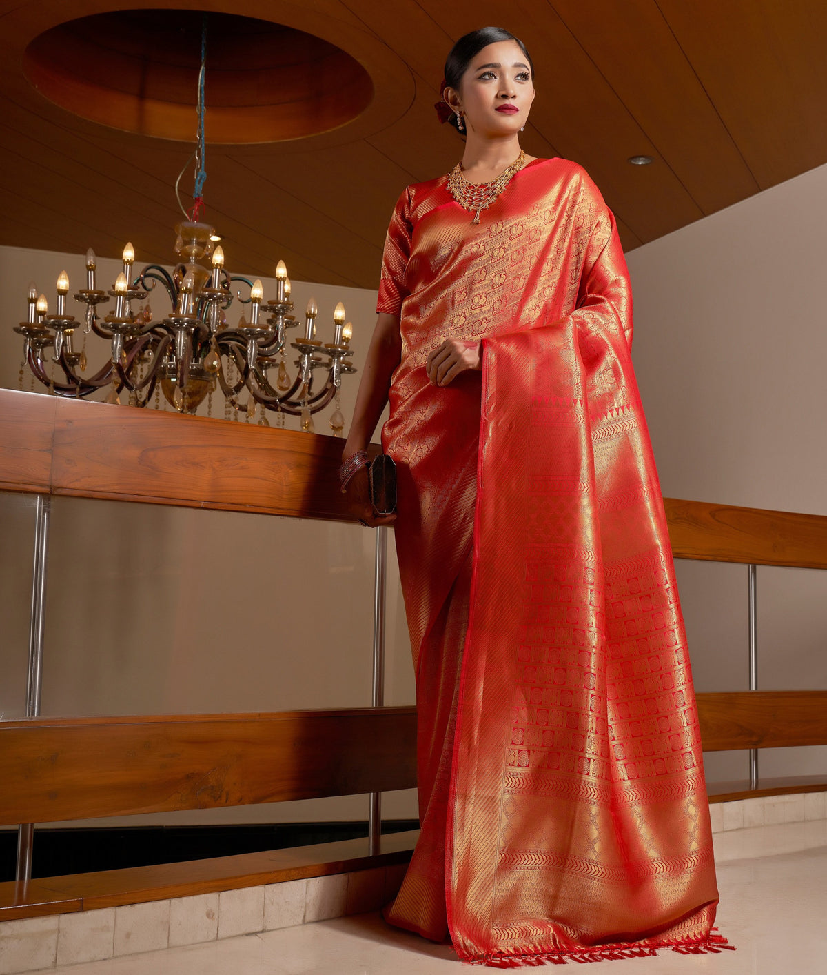 classy multi color silk designer saree with blouse - Joshindia