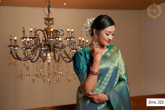 green color silk saree - Joshindia