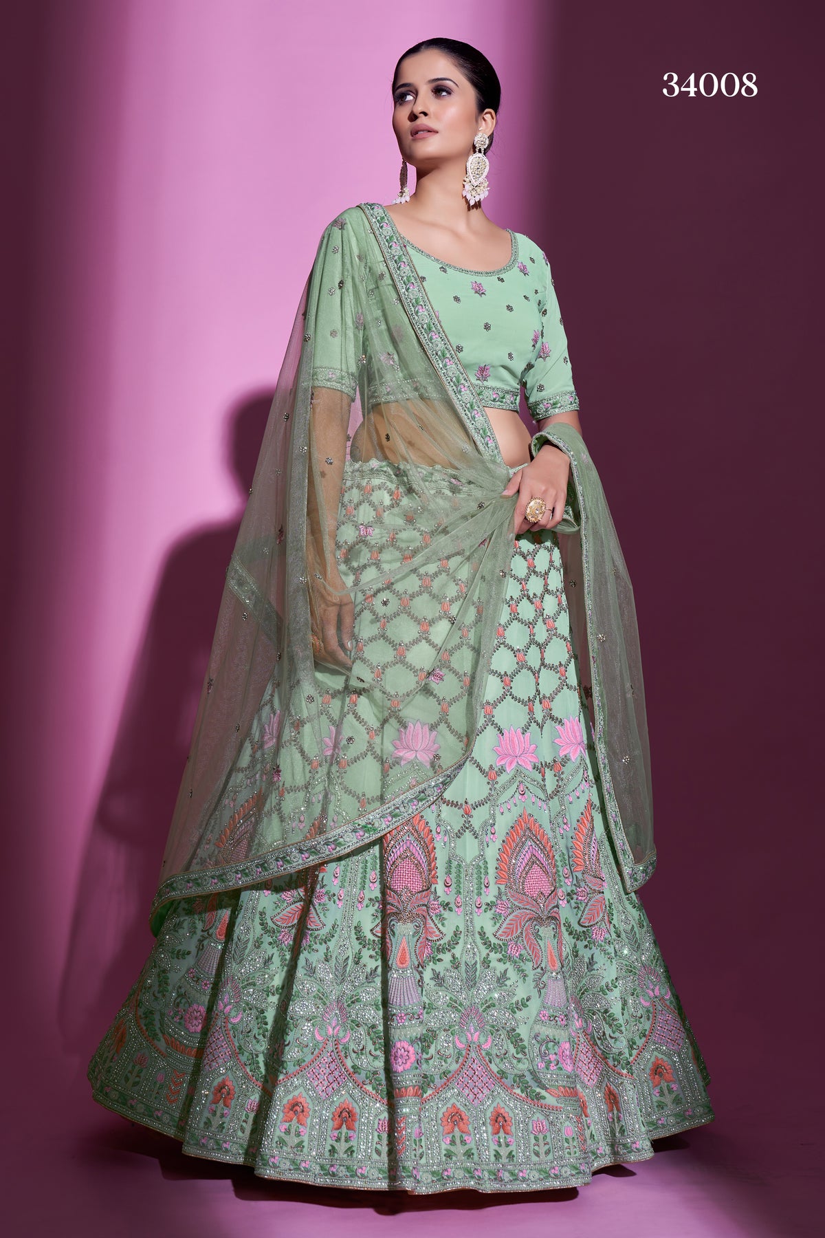 Sweet Pista Green Color Designer Lehenga Choli Buy Now - Joshindia