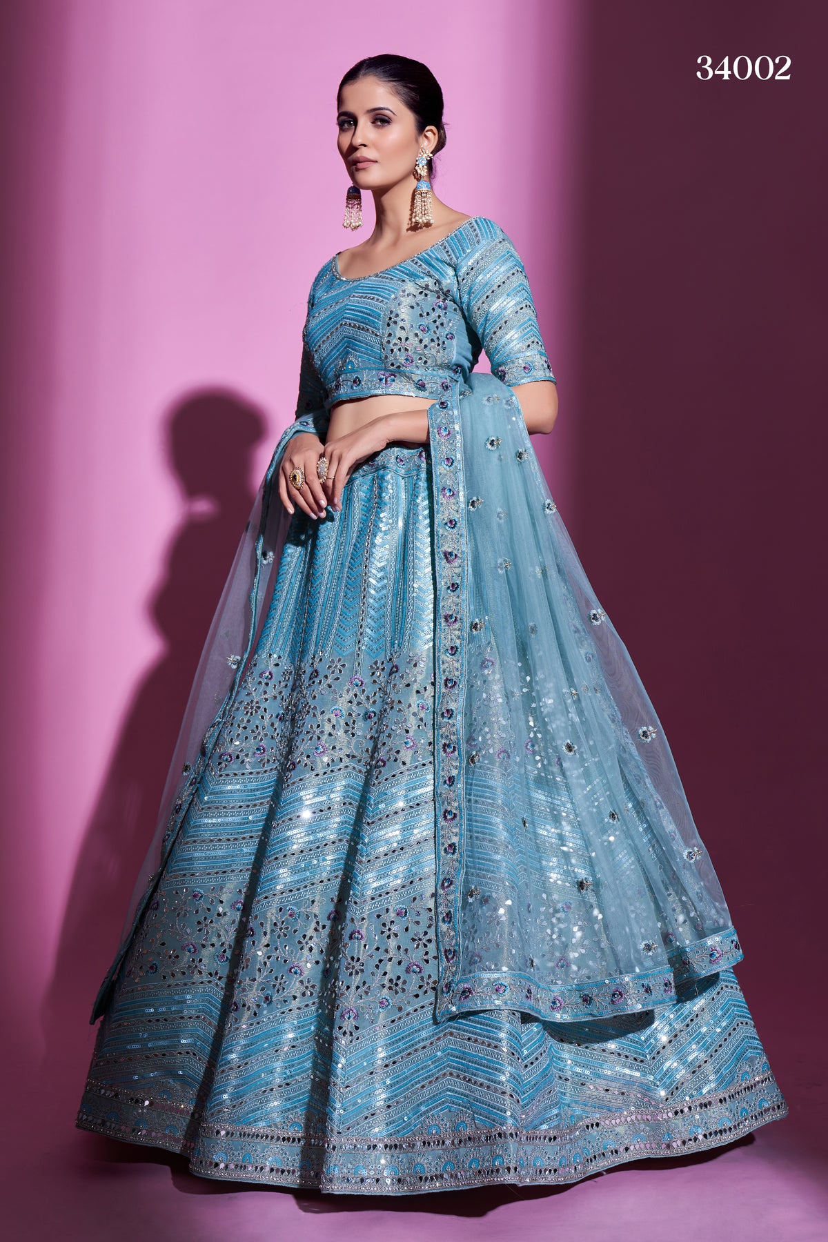 Fantastic Firozi Color Designer Lehenga Choli Buy Now - Joshindia