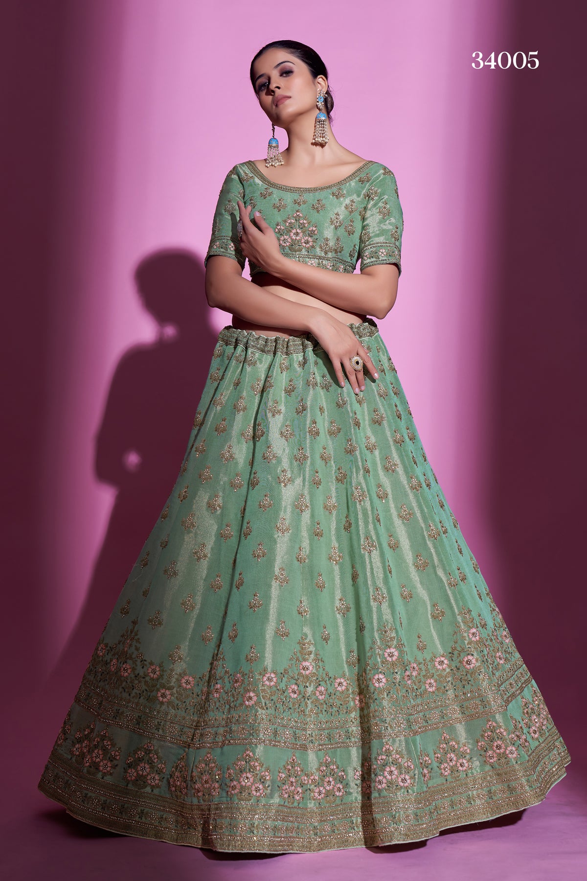 Pretty Pista Green Color Designer Lehenga Choli Buy Now - Joshindia