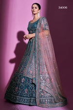 Glossy Teal Color Designer Lehenga Choli Buy Now - Joshindia