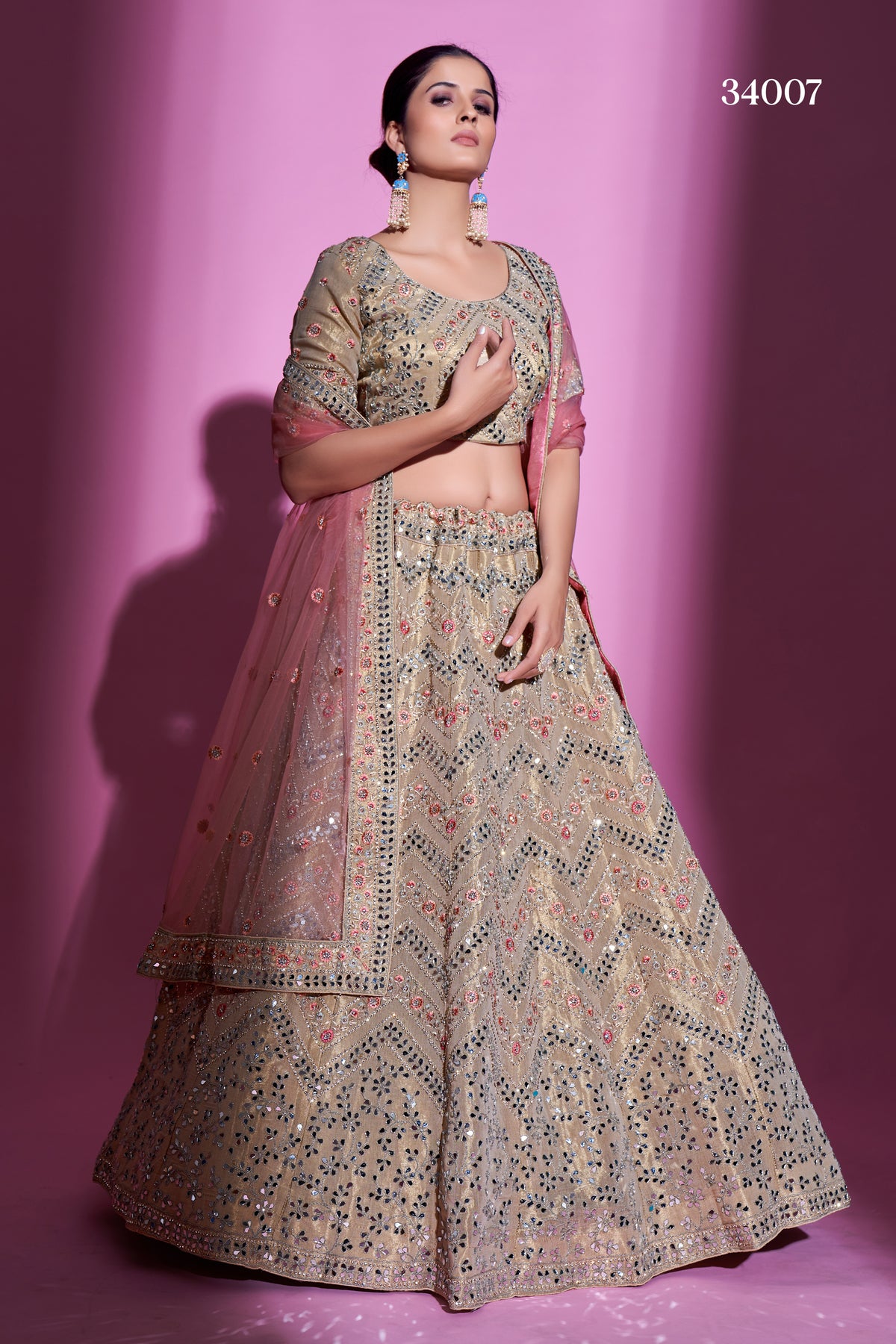 Charming Beige Silk Designer Lehenga Choli Buy Now - Joshindia