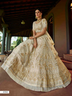 Heavy designer lehenga choli design in off white color - Joshindia