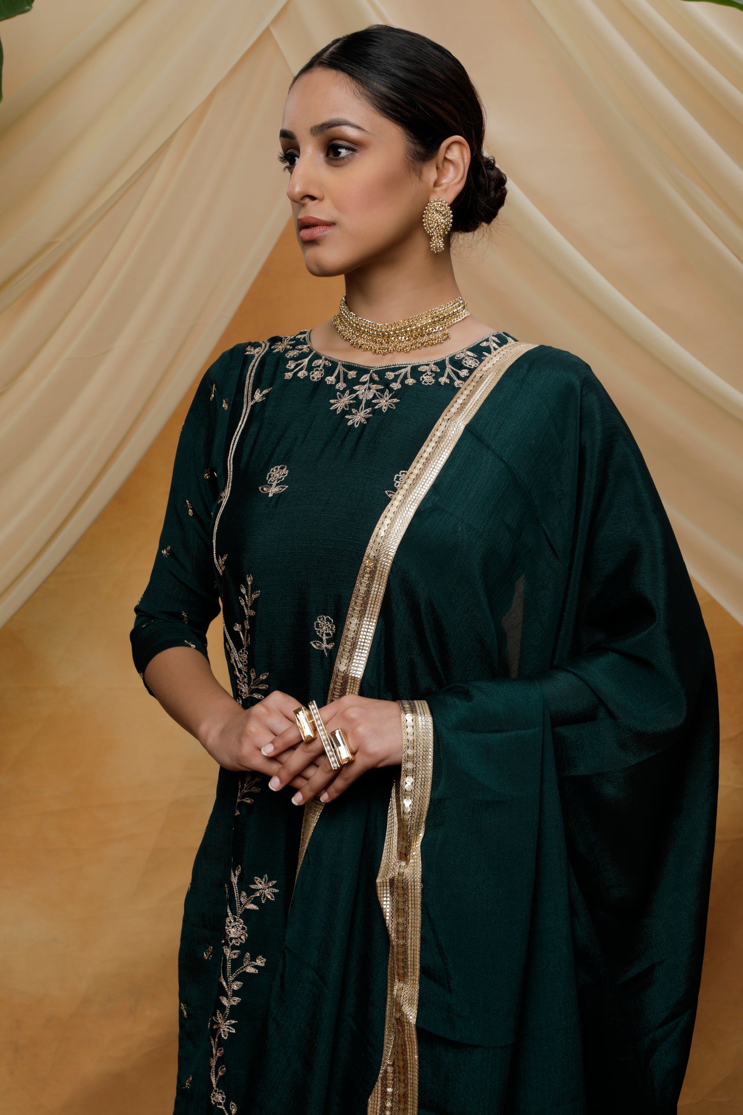 Green color designer salwar suit  for royal look buy now