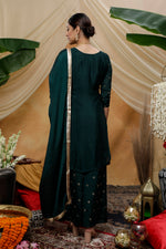 Green color designer salwar suitfor royal look buy now - Joshindia