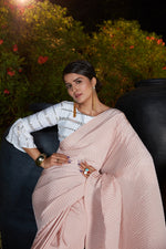 Buy Pink Color Pleated Saree online - Joshindia