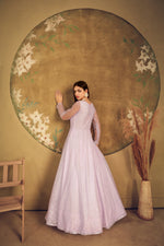 Trending lilac shade long gown buy now - Joshindia