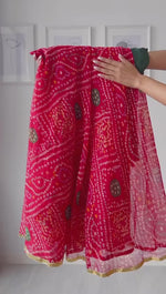 Red Color Bandhani Special Kurta Set Buy Online