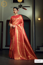 Buy red colorbest kanjivaram saree online By josh - Joshindia