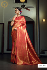 Buy red colorbest kanjivaram saree online By josh - Joshindia