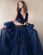 Navy Blue Color designer Lehenga Choli - Joshindia