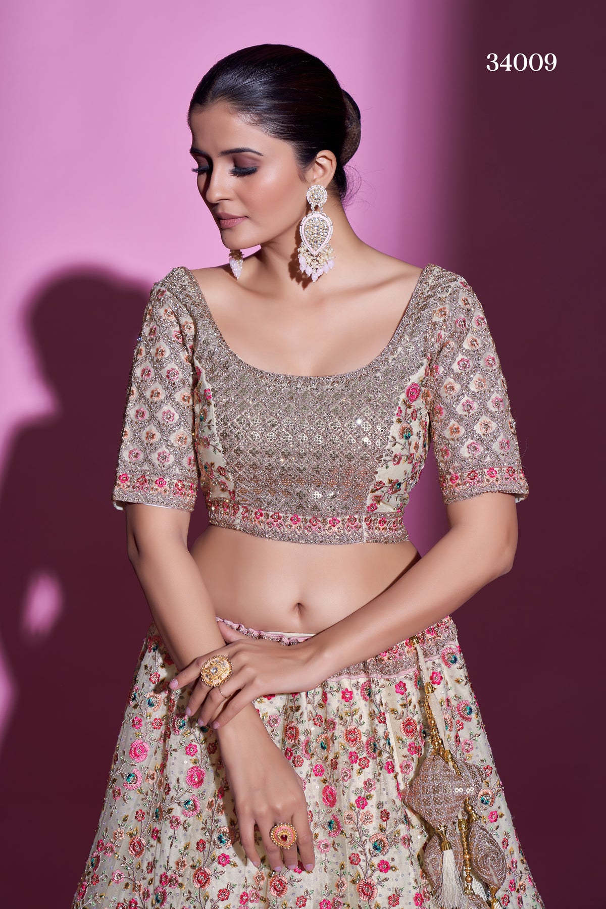 Comely Cream Color Designer Lehenga Choli Buy Now - Joshindia