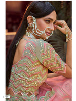 Green designer lehenga choli for wedding functions buy now - Joshindia