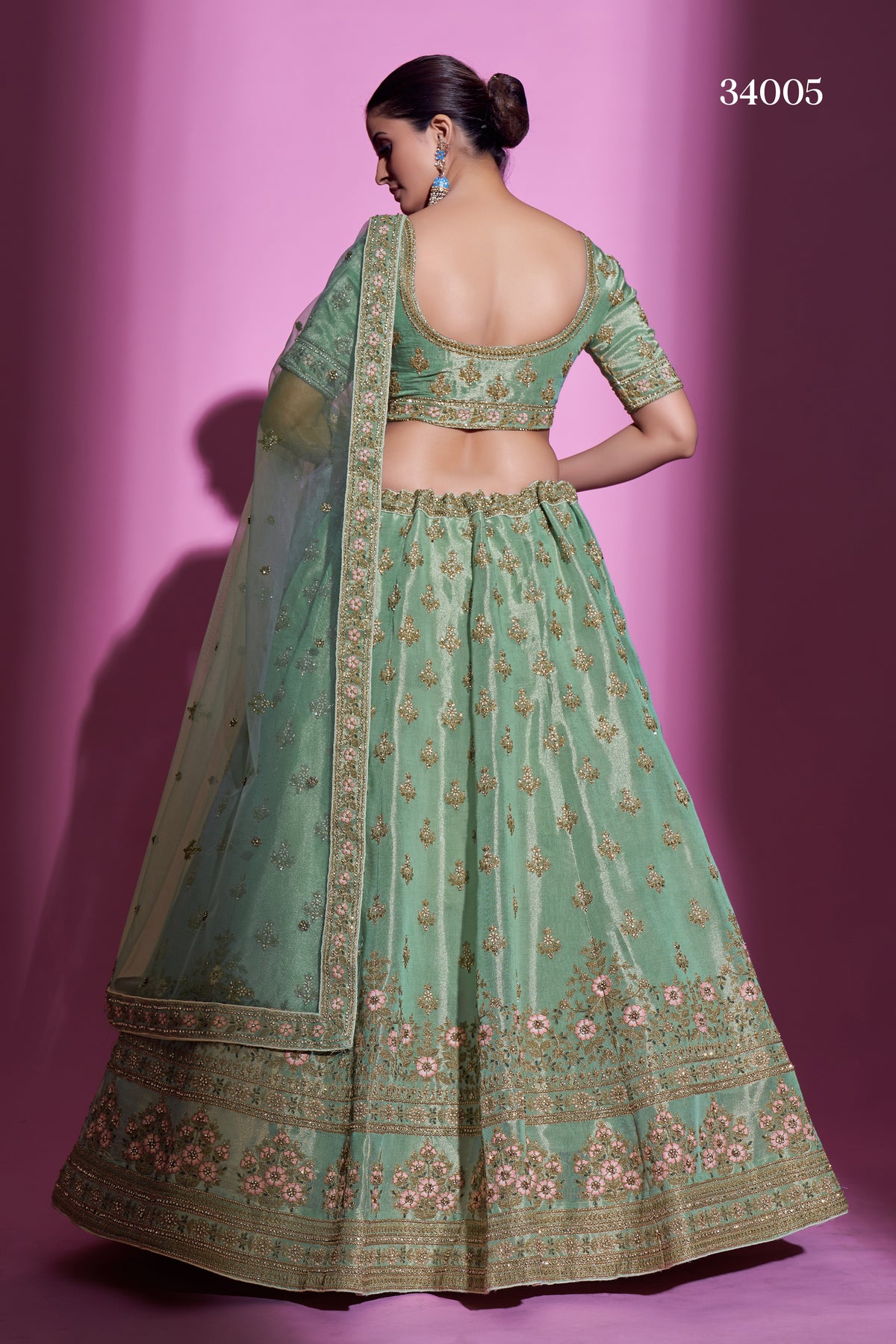 Pretty Pista Green Color Designer Lehenga Choli Buy Now - Joshindia