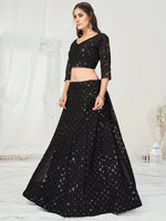 Trending black color mirror lehenga choli buy now - Joshindia