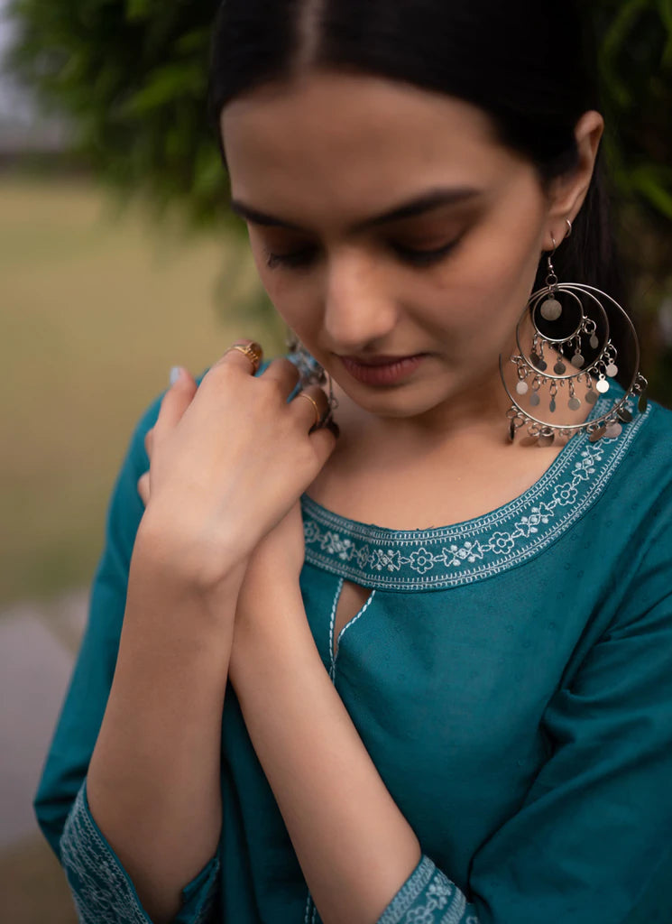 Best Designer Round Neck Embroidered Cotton Top - Joshindia