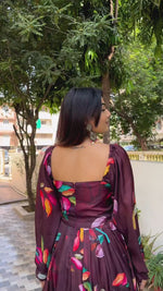Purple Color Gown For Party
