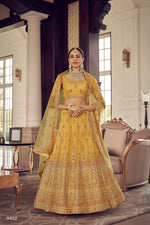 trendy yellow bridal designer lehenga choli buy now - Joshindia