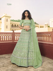 Trendy Latest Pista green  Bridal Designer Lehenga Choli Buy Now - Joshindia