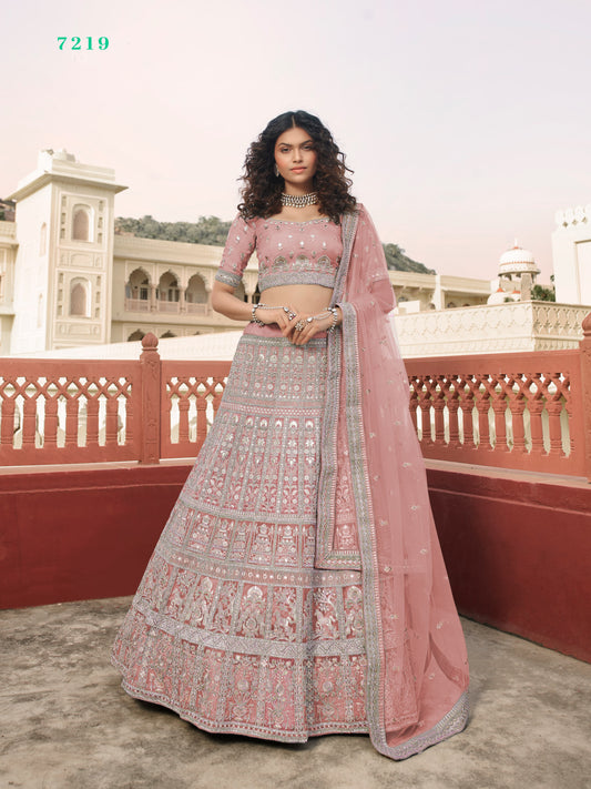 Trendy Latest Mauve Bridal Designer Lehenga Choli Buy Now