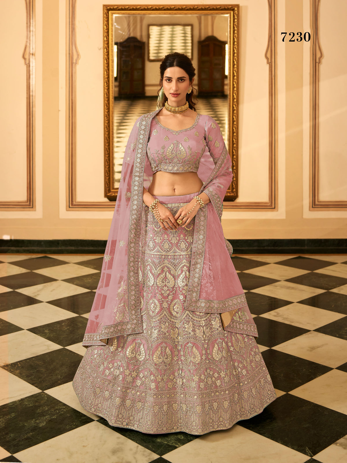 Trendy Latest Mauve Bridal Designer Lehenga Choli Buy Now - Joshindia