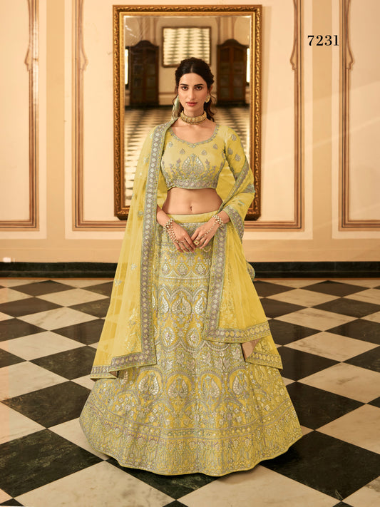 Trendy Designer Yellow Bridal Designer Lehenga Choli Buy Now