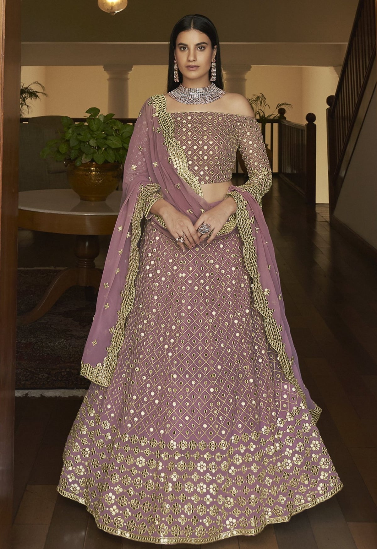 Trending rose pink color designer lehenga choli for stylish look buy now - Joshindia
