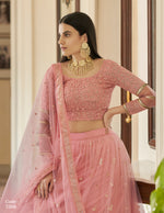 Coral pink designer lehenga choli - Joshindia