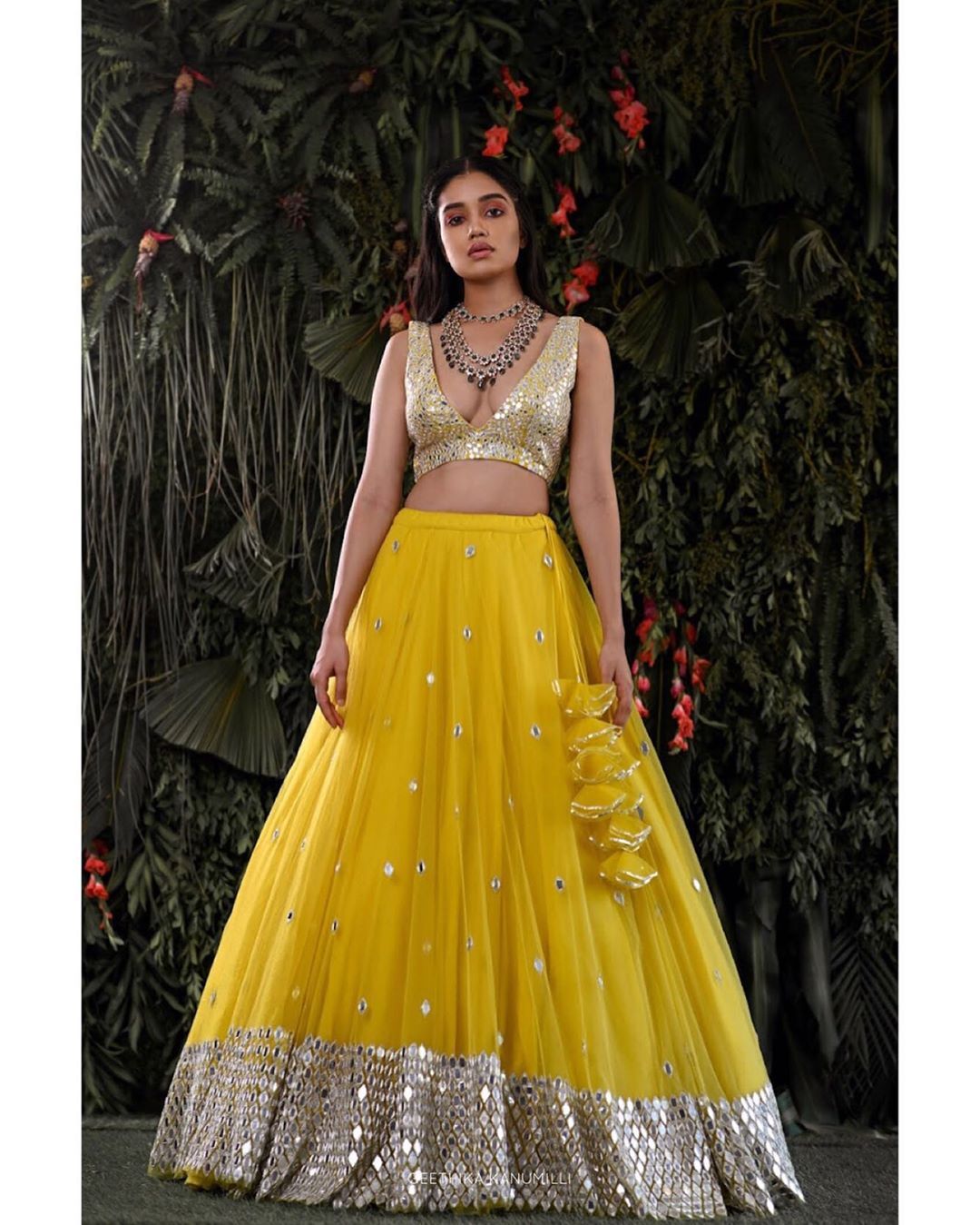 Yellow Lehenga Choli in Georgette with Embroidered - LC5929