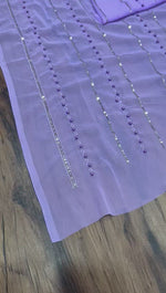 orchid color Designer Saree