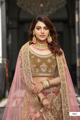 Trendy Olive Green Bridal Designer Lehenga Choli Buy Now - Joshindia