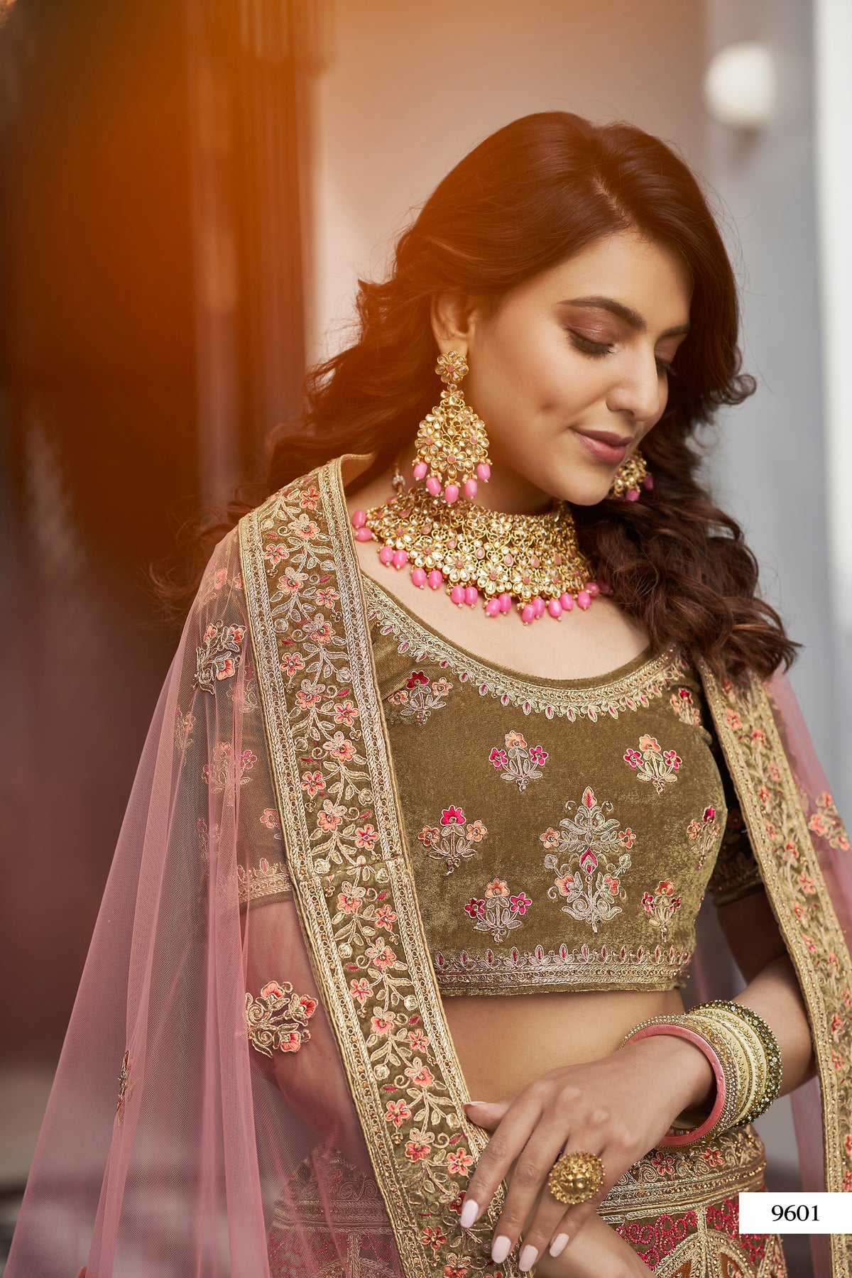 Trendy Olive Green Bridal Designer Lehenga Choli Buy Now - Joshindia