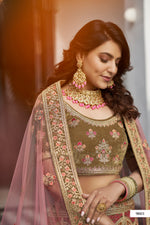 Trendy Olive Green Bridal Designer Lehenga Choli Buy Now - Joshindia