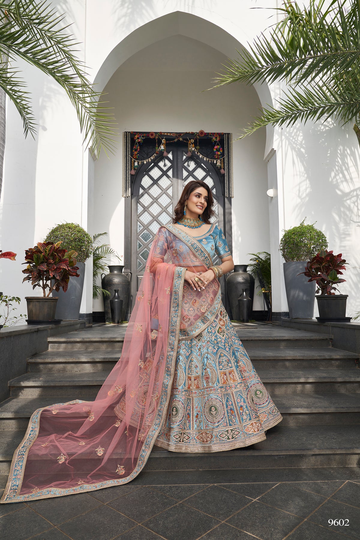 Trendy Turquqise Bridal Designer Lehenga Choli Buy Now - Joshindia