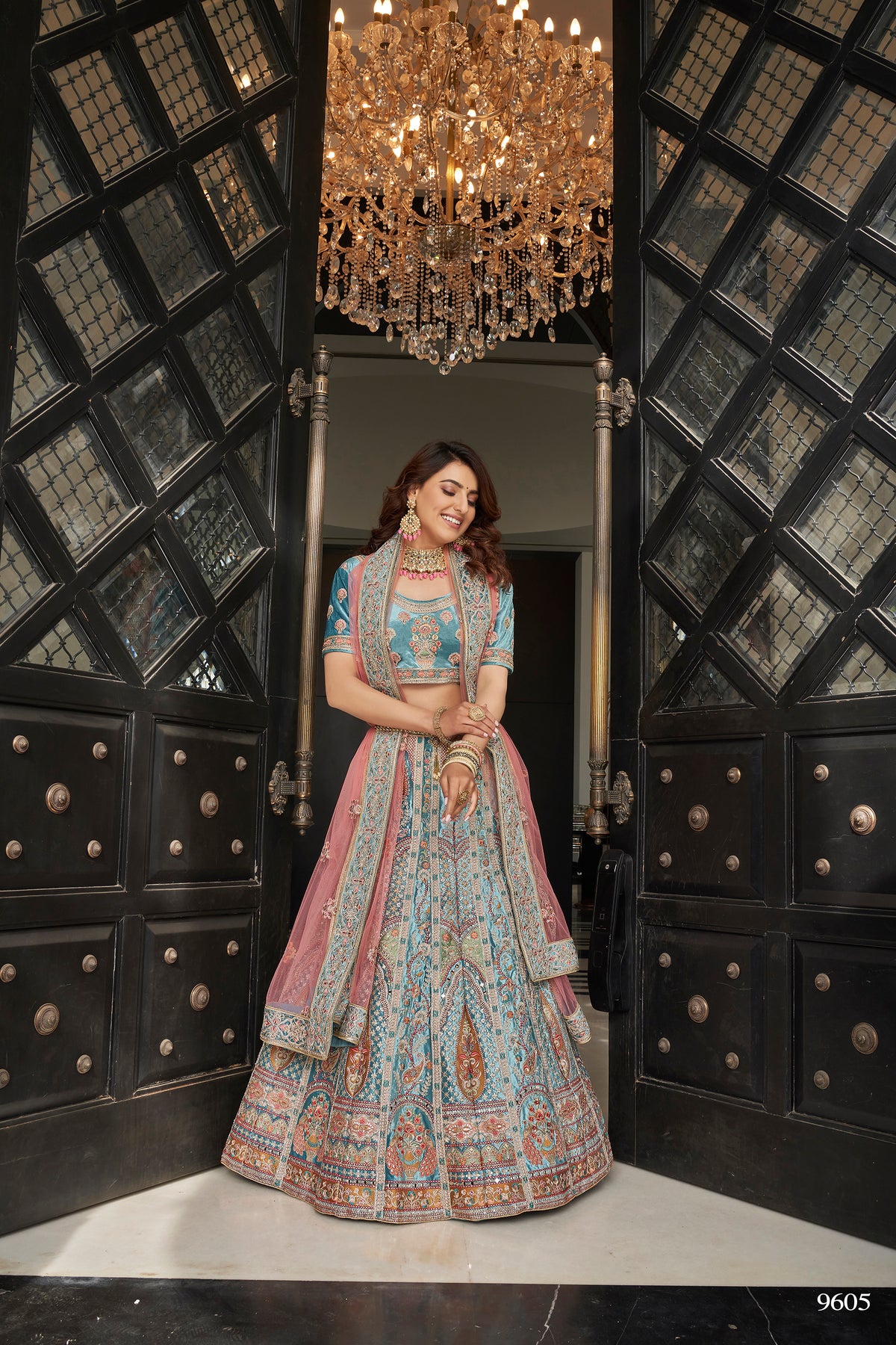 Trendy New Turquqise Bridal Designer Lehenga Choli Buy Now - Joshindia