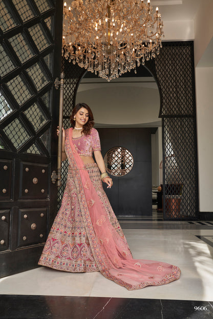 Trendy Latest Mauve Bridal Designer Lehenga Choli Buy Now