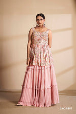 Latest Peach Color Designer Lehenga Choli For Wedding Look - Joshindia