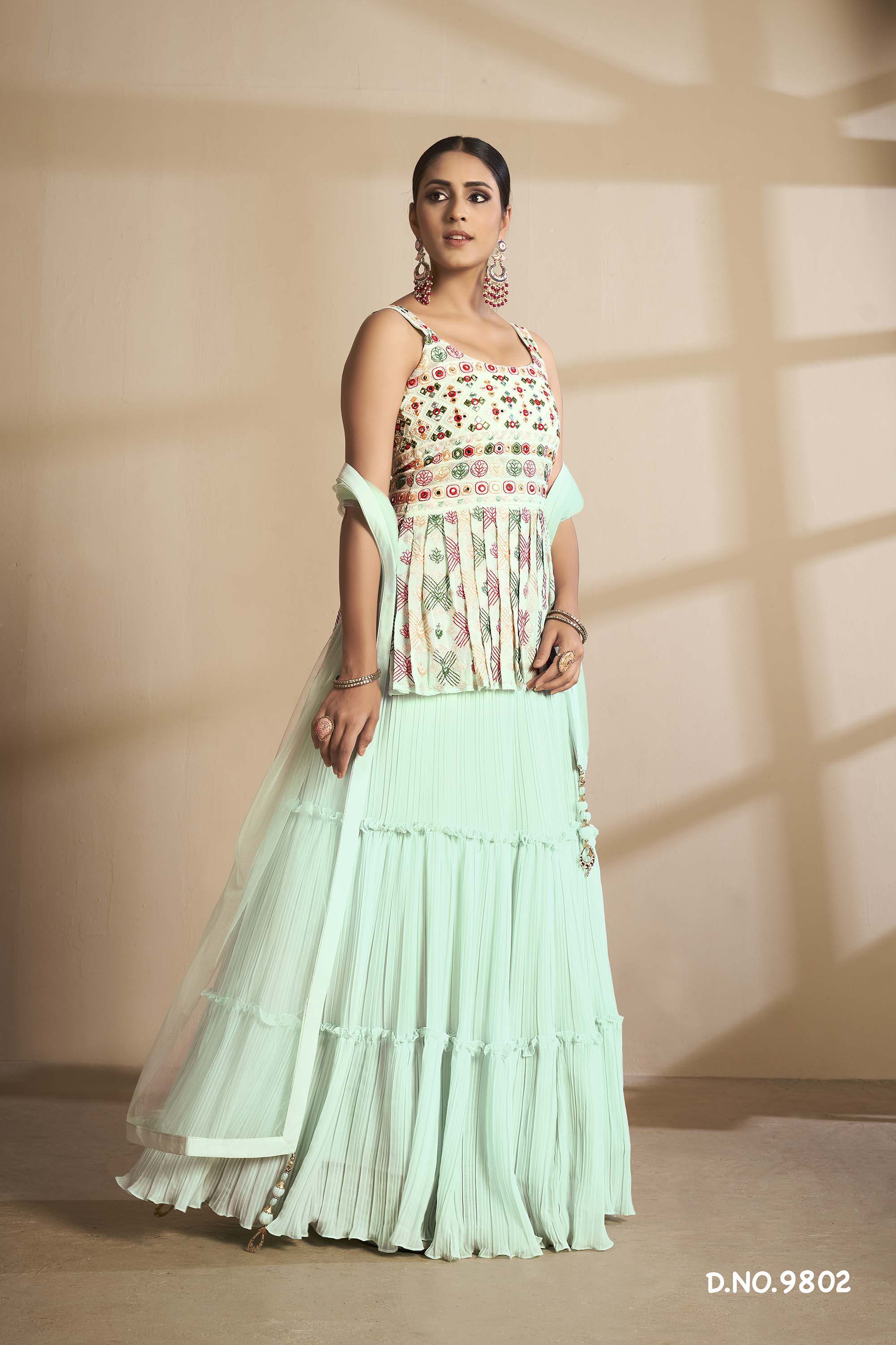 Pink And Blue Lacha Suit Lengha Choli Lehenga Lehanga Indian Sari Saree  Dress | eBay
