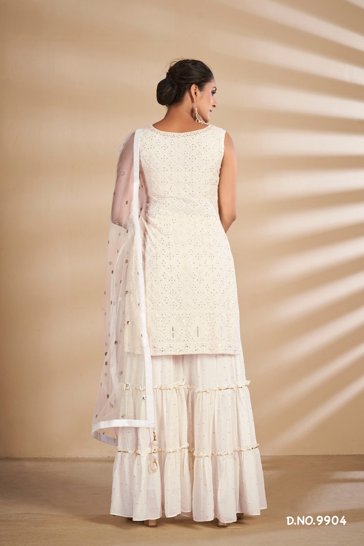 white treding floor length salwar suit buy now - Joshindia
