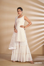white treding floor length salwar suit buy now - Joshindia