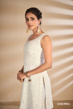 white treding floor length salwar suit buy now - Joshindia