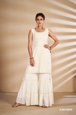 white treding floor length salwar suit buy now - Joshindia