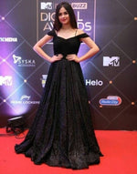 Trending black color party wear gown for wedding reception - Joshindia