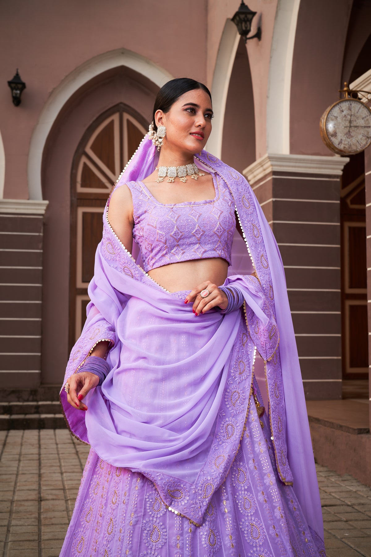 lavender color latest lehenga designs 2022 - Joshindia