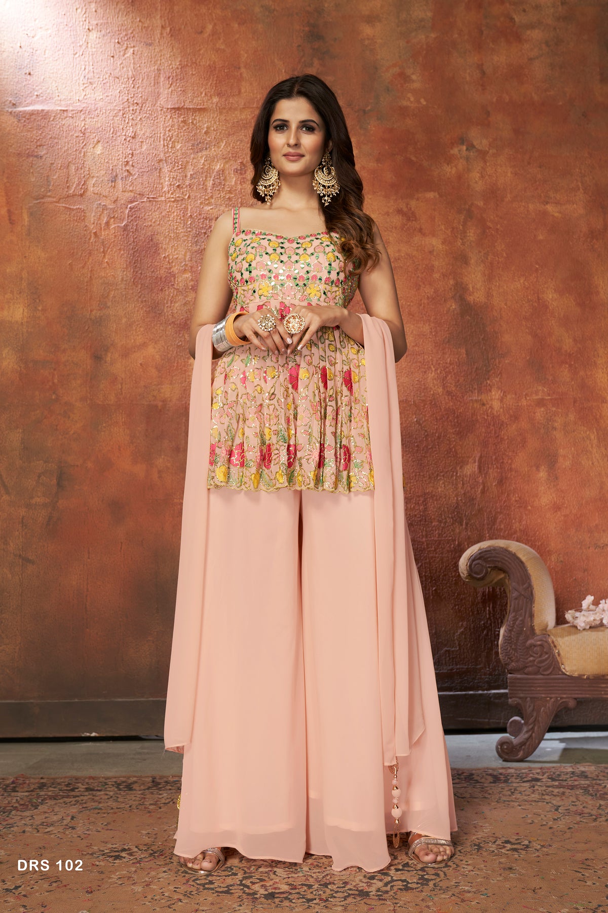 Beautiful Peach Designer Salwar suit At Best Price - Joshindia