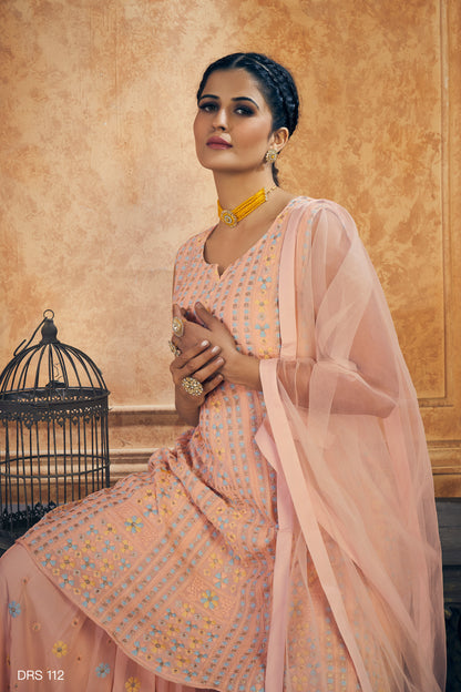 Beautiful Peach Designer Salwar suit At Best Price